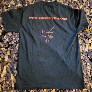 Vintage Queensryche "I Survived the Drive" Double Sided T Shirt Black Men Medium